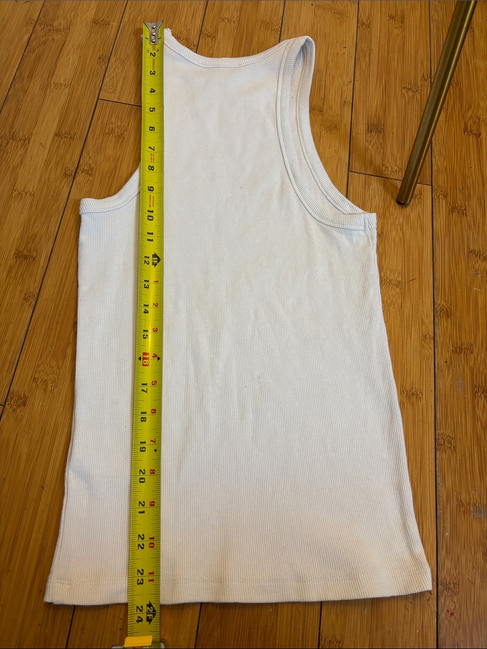 Anine Bing White Ribbed Racerback Tank - Picture 15 of 17